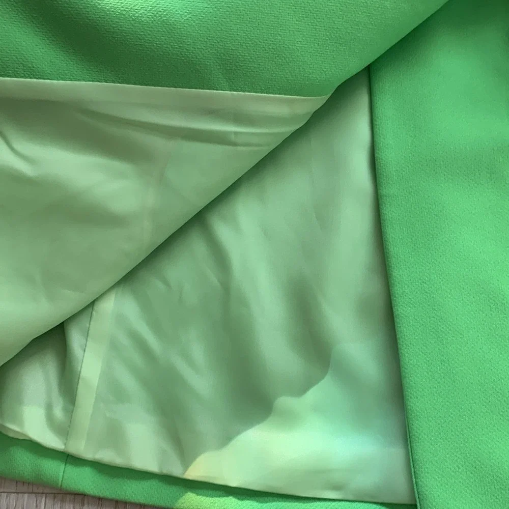 Asos Design wrap belted suit blazer‎ pop green neon size 4 double breasted new - Picture 13 of 15